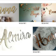 Laser Cut Coated Wooden Name Signs