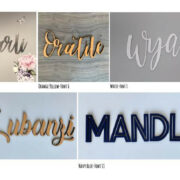 Laser Cut Coated Wooden Name Signs