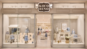 Store front of Koco Bino in Sandton City. A beautiful baby & kids boutique stores that all customers love.