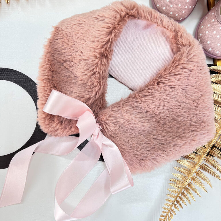 Velour Collar Footie Set  - Dusty Pink main image 0