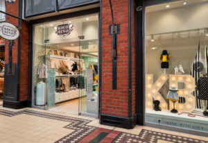 Koco Bino baby and kids store at V&A Waterfront, Cape Town, showcasing beautiful children’s clothing, shoes and accessories in a stylish boutique.